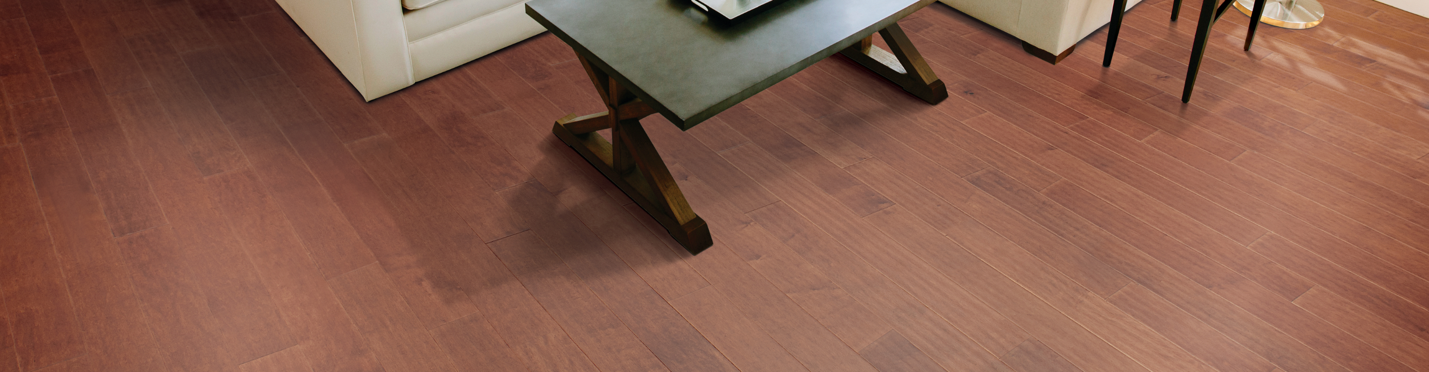 Red Maple Hardwood Flooring in Living Room